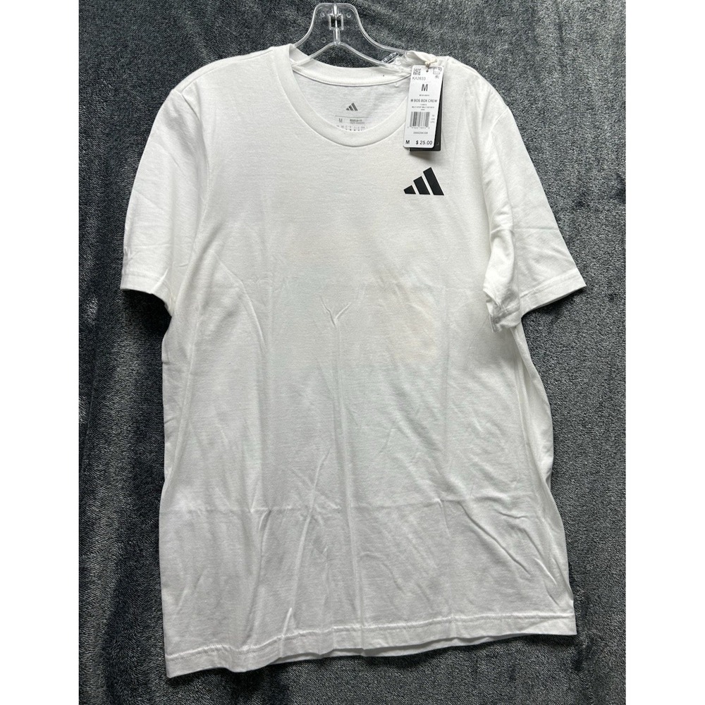 Adidas KA2633 Men's Medium Multi-Sport White Box Crew TShirt (G1)